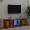 Image de Vidaxl Meuble Tv Avec LumiÃ¨res Led Vieux Bois Bois D'ingÃ©nierie