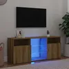 Image de vidaXL Vidaxl Meuble Tv Avec Lumières Led Chêne Artisanal Bois D'ingénierie
