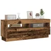 Image de vidaXL Vidaxl Meuble Tv Avec Lumières Led Vieux Bois Bois D'ingénierie