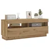 Image de vidaXL Meuble TV avec lumières LED chêne artisanal bois d'ingénierie856356