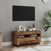 Image de vidaXL Meuble TV avec lumières LED vieux bois bois d'ingénierie856357