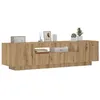 Image de vidaXL Meuble TV avec lumières LED chêne artisanal bois d'ingénierie856360