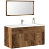 Image de vidaXL vidaXL Armoire de salle de bain et miroir vieux bois bois d'ingénierie