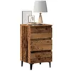 Image de vidaXL Table de chevet avec pieds en métal vieux bois 40x35x69 cm856424