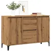 Image de vidaXL Buffet chêne artisanal 102x35x70 cm bois d'ingénierie856487