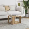 Image de vidaXL Table basse chêne artisanal 40x40x30 cm bois d'ingénierie856495