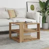 Image de vidaXL Table basse chêne artisanal 58x58x40 cm bois d'ingénierie856497