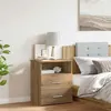 Image de vidaXL Table de chevet chêne artisanal 50x32x60 cm bois d'ingénierie856566
