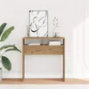 Image de vidaXL Table console chêne artisanal 78x30x80 cm bois d'ingénierie856621