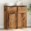 Image de vidaXL Buffets 2 pcs vieux bois 30x30x70 cm bois d'ingénierie856952