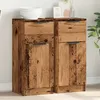 Image de vidaXL Buffets 2 pcs vieux bois 30x30x70 cm bois d'ingÃ©nierie