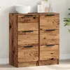 Image de vidaXL Buffets 2 pcs vieux bois 30x30x70 cm bois d'ingénierie856956