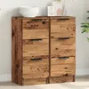 Image de vidaXL Buffets 2 pcs vieux bois 30x30x70 cm bois d'ingÃ©nierie