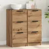Image de vidaXL Buffets 2 pcs chêne artisanal 30x30x70 cm bois d'ingénierie856958