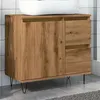 Image de vidaXL Armoire de lavabo de salle de bain chêne artisanal 65x33x60 cm857227