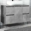 Image de vidaXL Armoire salle de bain gris béton 80x33x60cm bois d'ingénierie857234