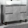 Image de vidaXL Vidaxl Armoire De Lavabo Salle De Bain Gris Béton 80x33x60 Cm