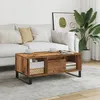 Image de vidaXL Table basse vieux bois 90x50x36,5 cm bois d'ingénierie857340