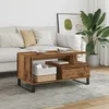 Image de vidaXL Vidaxl Table Basse Vieux Bois 90x49x45 Cm Bois D'ingénierie