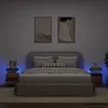 Image de Vidaxl Tables De Chevet Avec Led 2 Pcs Vieux Bois Bois D'ingÃ©nierie