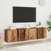 Image de vidaXL Vidaxl Meubles Tv Muraux 2 Pcs Vieux Bois 80x30x41 Cm