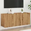 Image de vidaXL Meuble TV mural chÃªne artisanal 100x30x41 cm