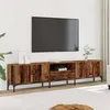 Image de vidaXL Meuble TV avec tiroir vieux bois 200x25x44 cm bois d'ingénierie857696