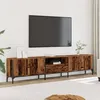 Image de vidaXL Meuble TV avec tiroir vieux bois 200x25x44 cm bois d'ingÃ©nierie