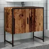 Image de vidaXL Vidaxl Armoire Lavabo De Salle De Bain Vieux Bois 60x33x60 Cm