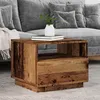 Image de vidaXL Table basse avec lumières LED vieux bois 50x49x40 cm857708