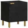 Image de vidaXL Table de chevet noir 40x33x46 cm bois de manguier solide4017644