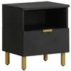 Image de vidaXL Table de chevet noir 40x33x46 cm bois d'ingénierie4017654