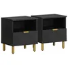 Image de vidaXL Table de chevet noir 40x33x46 cm bois d'ingénierie4017655
