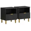 Image de vidaXL Table de chevet noir 40x33x46 cm bois d'ingÃ©nierie