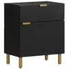 Image de vidaXL Table de chevet noir 50x33x60 cm bois d'ingénierie4017656