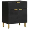 Image de vidaXL Table de chevet noir 50x33x60 cm bois d'ingÃ©nierie