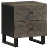 Image de vidaXL Table de chevet noir 40x33x46 cm bois de manguier solide4017682