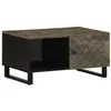 Image de vidaXL Table basse noir 80x50x40 cm bois massif de manguier4017688