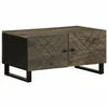 Image de vidaXL Table basse noir 80x50x40 cm bois massif de manguier4017689