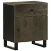 Image de vidaXL Table de chevet noir 50x33x60 cm bois de manguier massif4017692