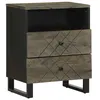 Image de vidaXL Table de chevet noir 50x33x62 cm bois de manguier solide4017694