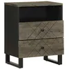 Image de vidaXL Table de chevet noir 50x33x62 cm bois de manguier solide
