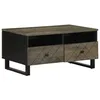 Image de vidaXL Table basse noir 80x54x40 cm bois massif de manguier