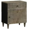 Image de vidaXL Table de chevet gris clair 50x33x60 cm bois de manguier massif4017800