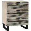 Image de vidaXL Tables de chevet avec tiroir Blanc et Noir 50 x 33 x 60 cm