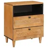 Image de vidaXL Table de chevet avec tiroir Marron clair 50 x 33 x 60 cm