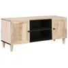 Image de vidaXL Meuble TV Blanc 105 x 33 x 46 cm bois de manguier massif