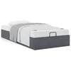 Image de vidaXL Cadre de lit ottoman sans matelas gris foncÃ© 90x190 cm velours