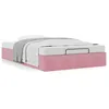 Image de vidaXL Cadre de lit ottoman sans matelas rose 120x200 cm velours