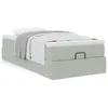 Image de vidaXL Cadre de lit ottoman et matelas gris clair 100x200 cm velours